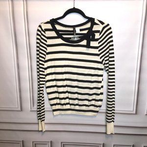 DIVIDED Black & White Striped Sweater Size 10